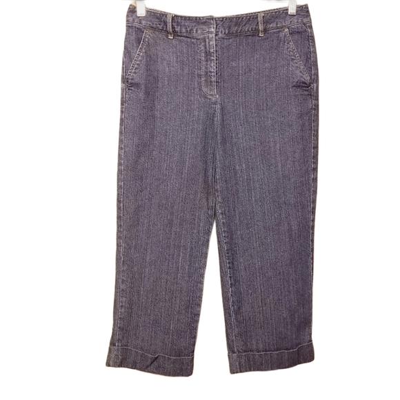 Talbots | Cropped Stretch Jeans w/ Cuffs (Size 8) - Picture 1 of 12